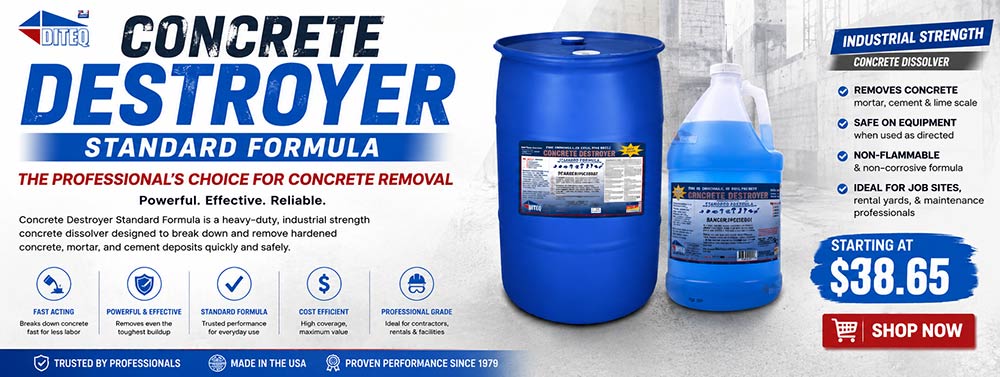 Diteq Concrete Destroyer - Industrial Strength Concrete & Mortar Dissolver