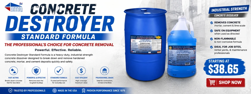 Diteq Concrete Destroyer - Industrial Strength Concrete & Mortar Dissolver