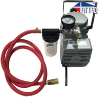 Gast Vacuum Pump With Hose, Gauge, Jar