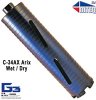 C-34AX DRY  Core Bit 1-3/4" x 5/8"-11THD